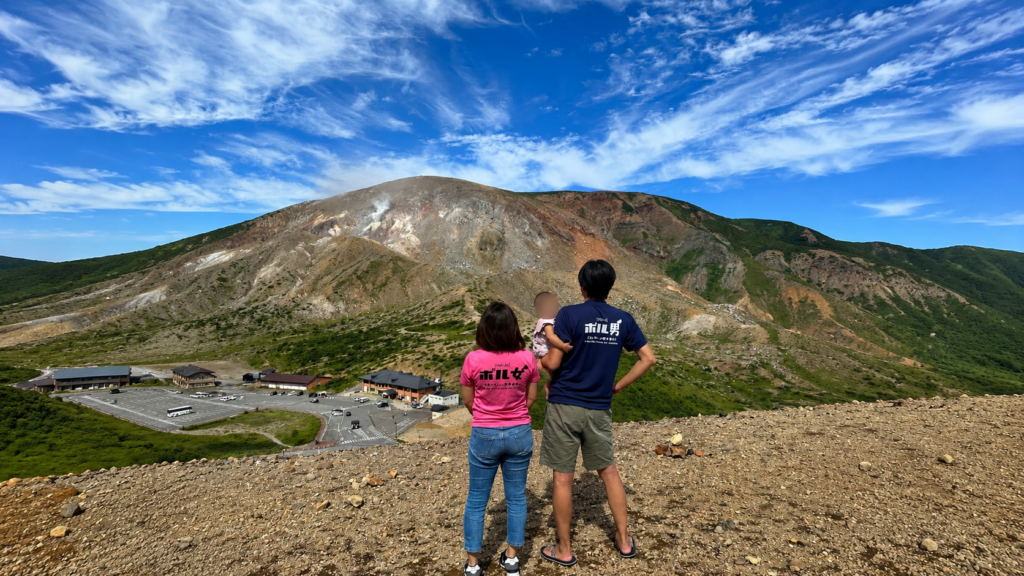家族で浄土平（吾妻山）を訪れたときの様子