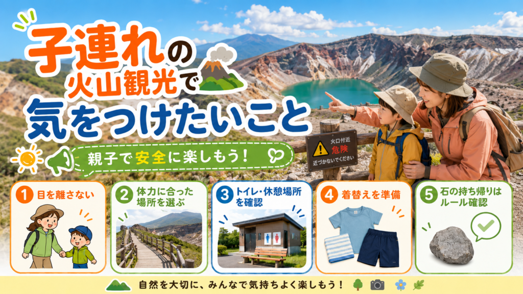 子連れの火山観光で気をつけたいこと